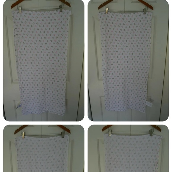 Swaddle Me Summer Infant Baby Blanket Muslin White Tan Pink Medallion Print - Picture 2 of 4